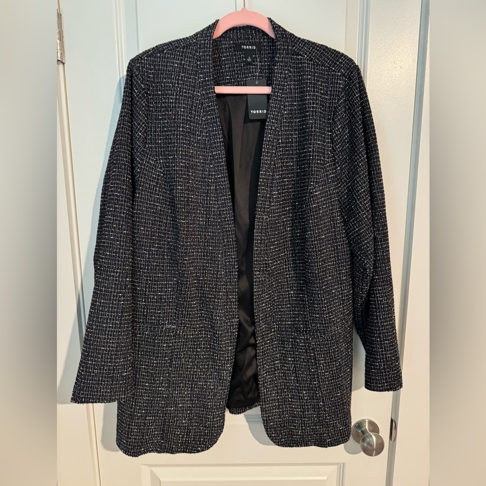 Torrid Boucle Collarless Blazer *NWT*